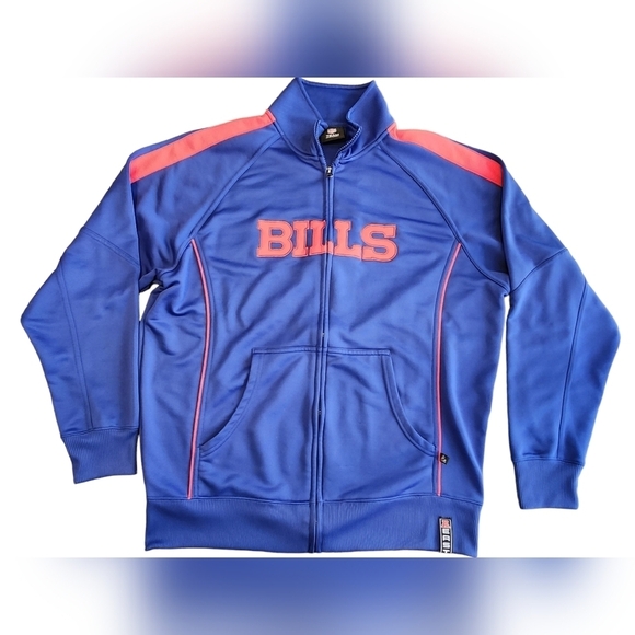 NFL Other - Vintage Buffalo Bills Warmup Jacket Blue And Red NFL Team Apparel Men's Size Lg